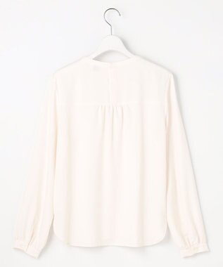 J.PRESS LADIES S ヌーディスバックサテン ブラウス アイボリー系