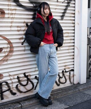 WEGO 3WAYファーフードパファーブルゾン ブラック