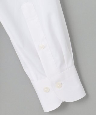 GOTAIRIKU 【形態安定】PREMIUMPLEATS_スナップダウン_通年ドレスシャツ（無地/織柄） 無地/ホワイト系