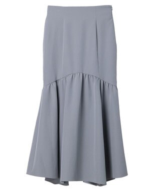 earth music&ecology ギャザー切替マーメイドスカート Grayish Blue