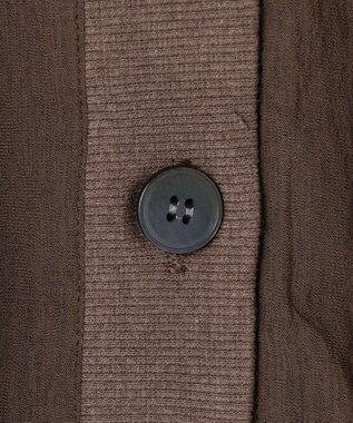 UNFILO シアーシャツ カーディガン ブラウン