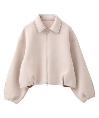 earth music&ecology ダンボールニットZIPブルゾン Pink Beige