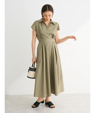 Green Parks ・ＥＬＥＮＣＡＲＥ　ＤＵＥ　スキッパーワンピース Khaki