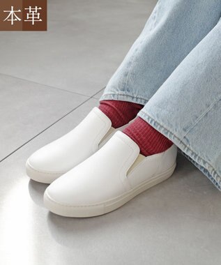 Pointer 本革スライドオンスリッポン