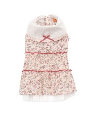 PET PARADISE ペットパラダイス レース襟 小花 ワンピース 小型犬 ライトピンク