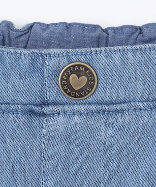 ANY KIDS カットデニム ガーリーパンツ ブルー