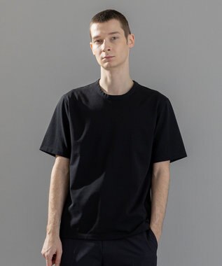JOSEPH HOMME 【新素材】クリアコットンカノコ　クルーネックTシャツ ブラック系