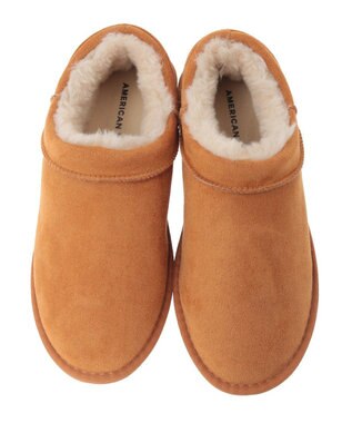 AMERICAN HOLIC 【整履き】ムートンライクブーツ Camel