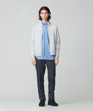J.PRESS MEN 【FLEX YARN】フルジップカーディガン ライトグレー系