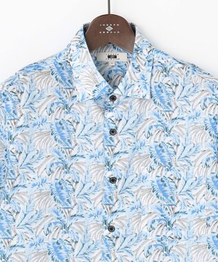 JOSEPH ABBOUD 【清涼・JAPANファブリック】パナマボイルリゾートプリントシャツ サックスブルー系6