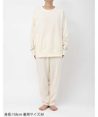 une nana cool 【綿混】あくびのお嬢さんのなめらか裏毛プルオーバー アイボリー