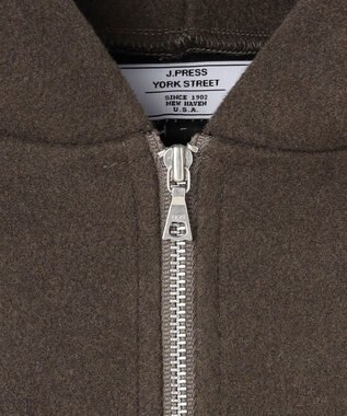 J.PRESS YORK STREET 【WOMEN】ウールライクジャージー フーデットロング ワンピース ブラウン系