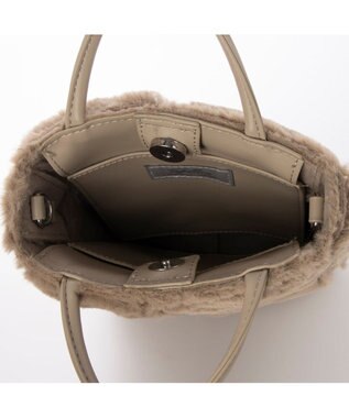 UNBILLION カシュカシュ cachecache / フェイクファーイントレチャートミニショルダー オーク