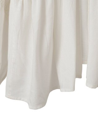 earth music&ecology レーヨンレースデザインシャツ Off White