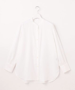 自由区 【洗える】SOMELOSテンセルバンドカラー シャツ オフ