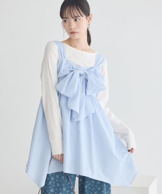 earth music&ecology リボンイレヘムチュニック