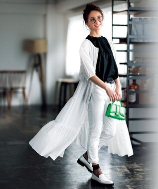 UNFILO 冷感UVケアノースリカットソー ブラック系