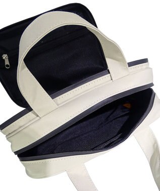 +RING 【プラスリング】傘生地を使用したボストンバッグ  waterproofed mini boston bag WHT Sr.404 白～オフホワイト