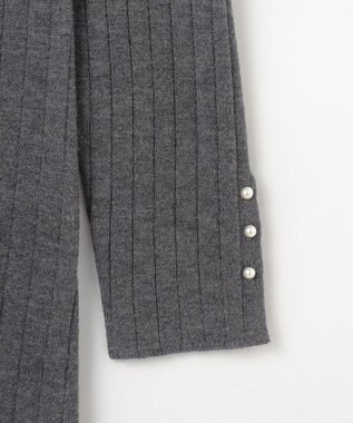 ANY SIS S 【洗える】求心リブニット ワンピース チャコール