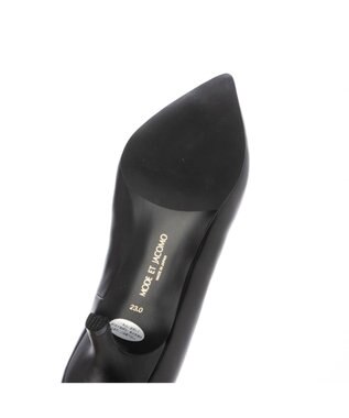 MODE ET JACOMO <MODE ET JACOMO>ポインテッドVカットプレーンパンプス ブラック