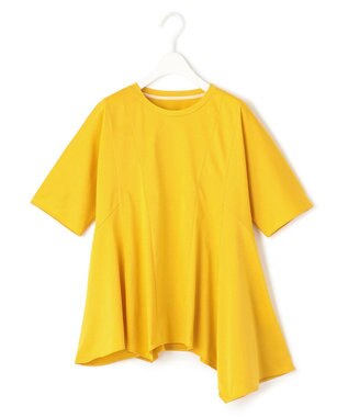 ICB 【洗える】ブラウスライクジャージー ハンカチーフヘムカットソー デイジー系