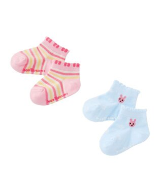 MIKI HOUSE HOT BISCUITS 【9-19cm / 靴下2足セット】 ローカット ソックスパック 白