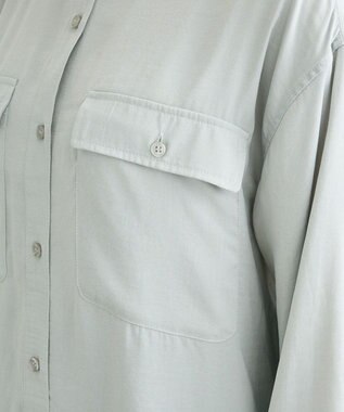 Green Parks ・ＳＵＧＡＲ　ＳＰＯＯＮ　サテンオーバーシャツチュニック Green