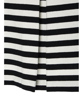 earth music&ecology バックタッククロップドＴ Border