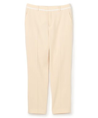 BEIGE， 【洗える・L-size】CINDY / クロップドパンツ Sheer Orange × White