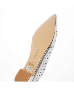 MODE ET JACOMO <MODE ET JACOMO>柔らかパンチングフラットパンプス シルバー