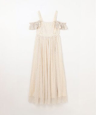 GRACE CONTINENTAL ドットジャガードノースリーブワンピース キナリ