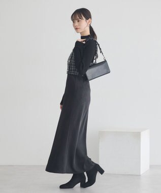 earth music&ecology ハイネックリブニットプルオーバー Black