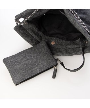 UNBILLION 【テレビ ドラマ着用アイテム】カシュカシュ cachecache / デニム風チェーンバッグ ブラック