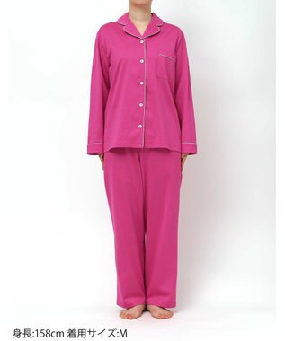 une nana cool 【綿100%】40/2コーマ天竺シルケットパジャマ MADE WITH LIBERTY FABRIC マジェンタ