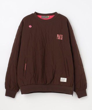 PW CIRCULUS 【撥水加工 / ストレッチ】【MEN】キルティング中綿プルオーバー ゴルフ ダークブラウン系