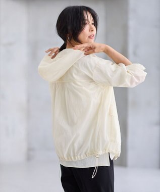 ANY 【WEB限定】シアーフードブルゾン アイボリー