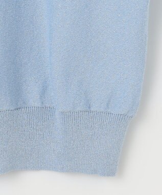 ANY SIS 【洗える】ドルマンスリーブラメ ニット ライトブルー