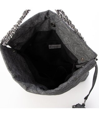 UNBILLION 【テレビ ドラマ着用アイテム】カシュカシュ cachecache / デニム風チェーンバッグ ブラック