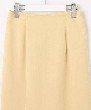 Feroux ソフトツイルナロースリット スカート イエロー系