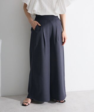 Green Parks ・ＥＬＥＮＣＡＲＥ　ＤＵＥ　リネンライクワイドパンツ Charcoal Gray