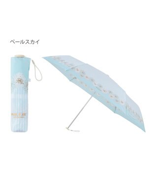MOONBAT ポール＆ジョー アクセソワ 折りたたみ傘 【超軽量】ストライプ×クリザンテーム ペールスカイ