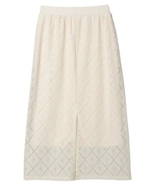 earth music&ecology モチーフナロースカート Ivory