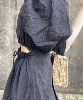 Green Parks AnriettMusee バックカットワークワンピース Black