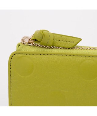 UNBILLION ペルケ perche / ドット型押しL字ロングストラップウォレット グリーン