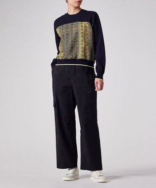 Paul Smith 【洗える】Check コンビ ニット ネイビー
