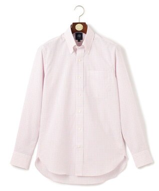 J.PRESS MEN 【PREMIUM PLEATS / 形態安定】スーピマコットンファンシーチェック ドレスシャツ / B.D. ピンク系3