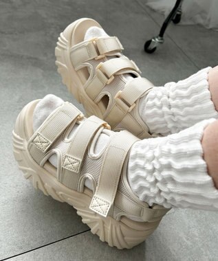 WEGO 厚底ベルトスポーツサンダル オフホワイト