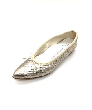 nouvelleRobe Oū 【本革・高反発】Pointed ポインテッドトゥ メッシュバレエシューズ ブロンズ
