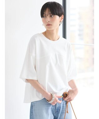 AMERICAN HOLIC ラウンド切り替えカットプルオーバー Off White