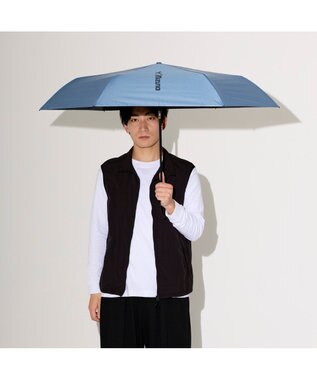 MOONBAT 【WEB限定】MIZUNO  (ミズノ) BIGロゴ 無地 日傘 折りたたみ傘 自動開閉 1プッシュ パラソル 晴雨兼用 軽量 一級遮光 遮熱効果 遮光率100% UV遮蔽100% ターコイズブルー